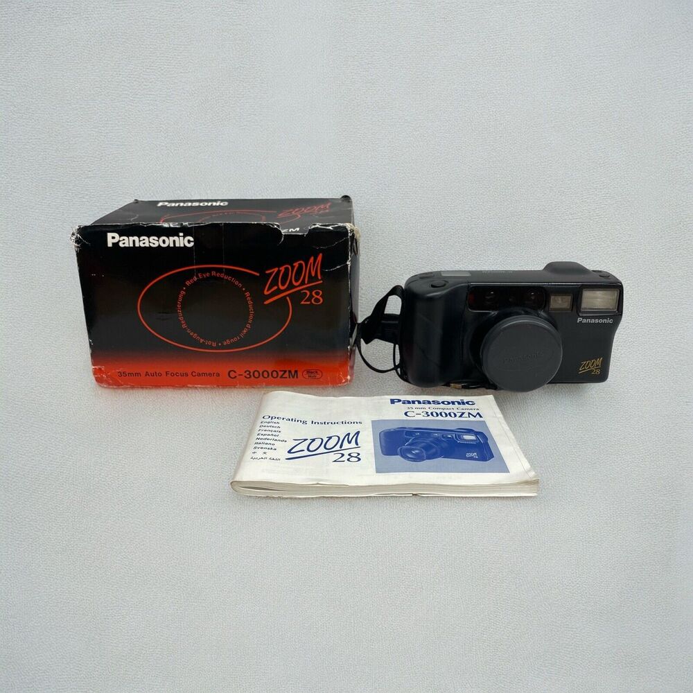 Panasonic C-3000ZM Zoom 28 Camera 35 mm Compact Camera Vintage - Not Tested